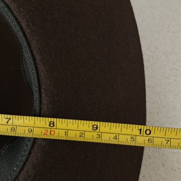 NWT Studio NYC 100% Wool Cowgirl Hat Brown Southern Western Ranch Warm Rustic - Picture 7 of 8